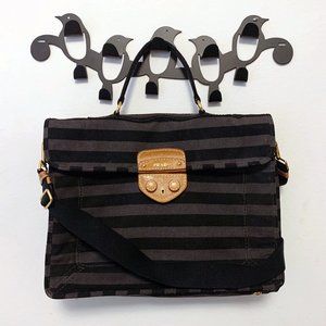 PRADA Gendarme Canapa Righe Stripe Satchel